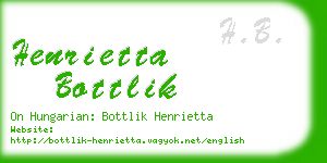 henrietta bottlik business card